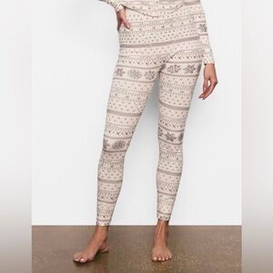 NWOT SKIMS Logo Pointelle Legging | Cream Fair Isle 2X